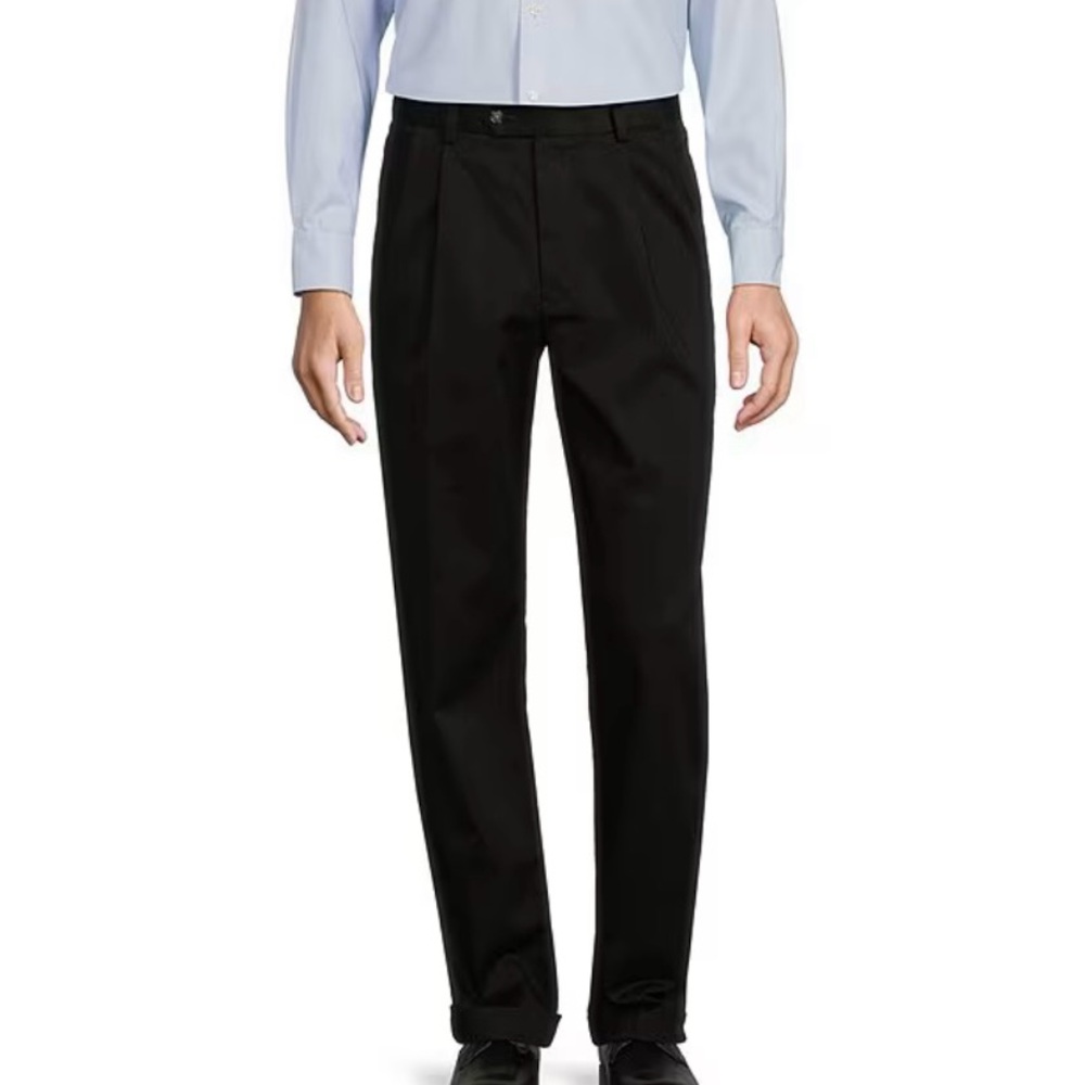 Roundtree & Yorke TravelSMART Classic Fit pleated Dress Pants Navy 34Wx34L